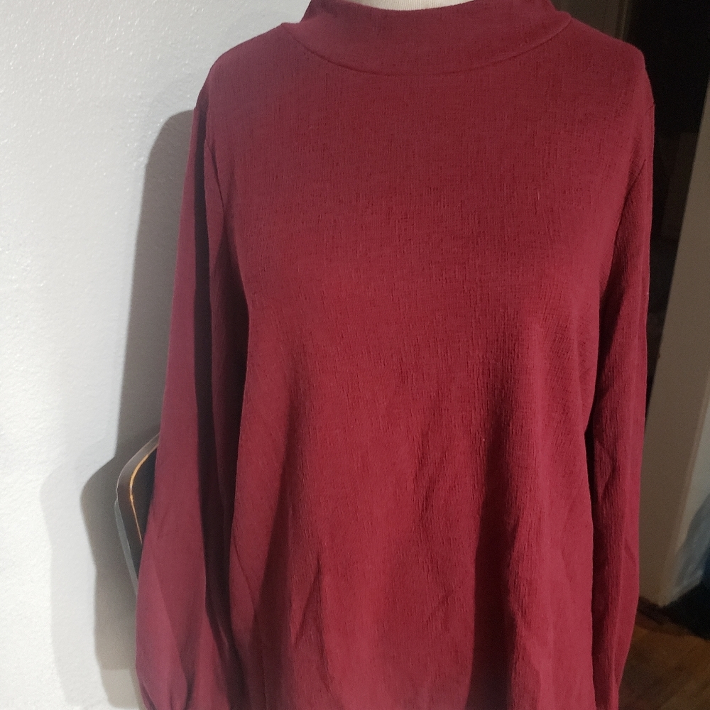 Old Navy Mock Neck Long Sleeve Blouse - Picture 2 of 5